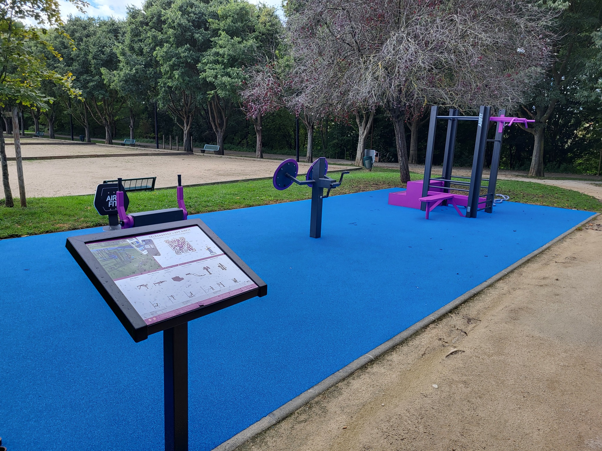 Aire de fitness à la Colline Cacao